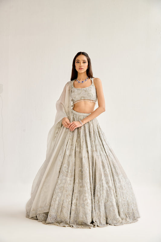 FIRDAUS POWDER BLUE LEHENGA