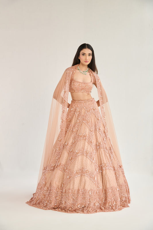 PEACH LEHENGA