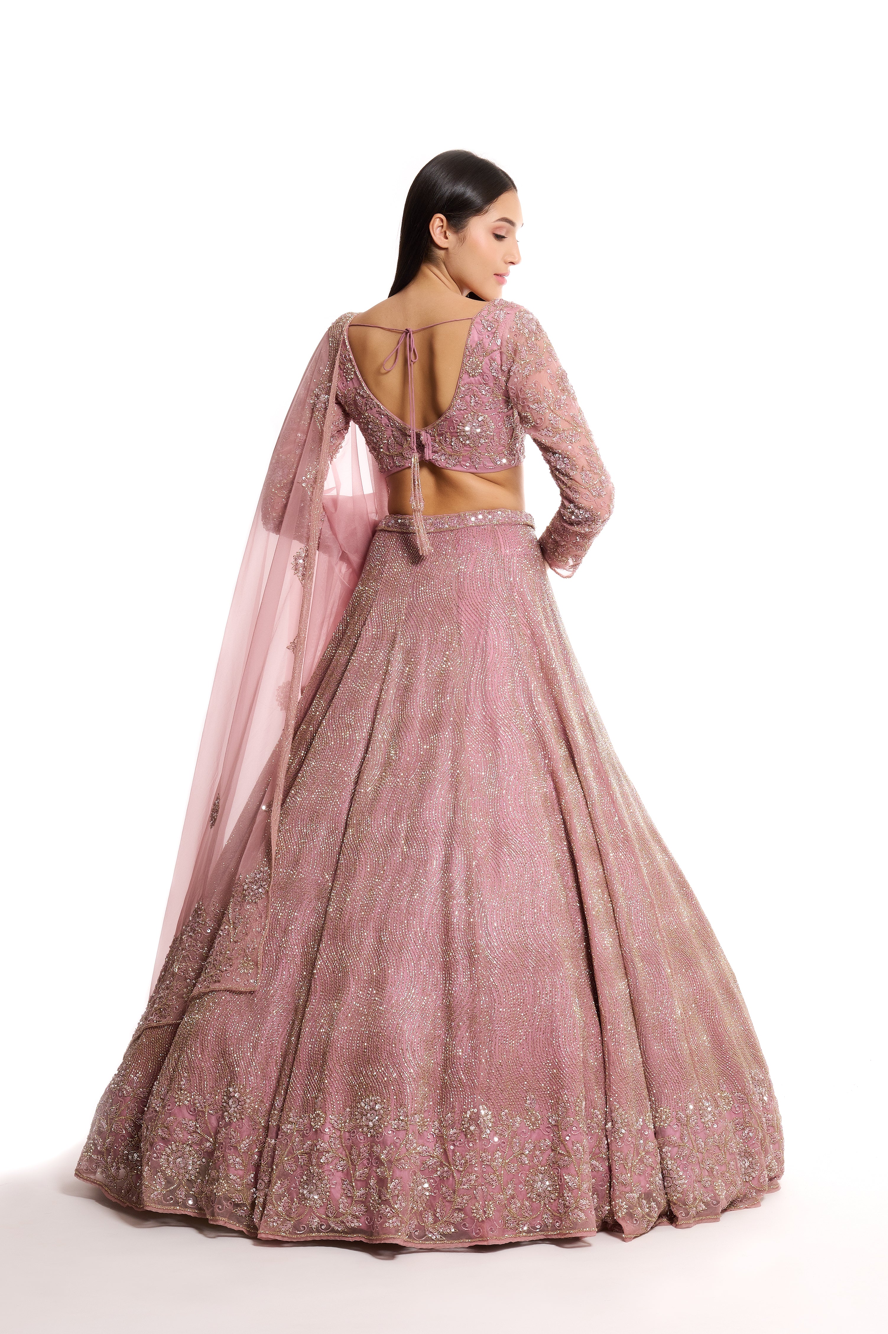 pink bridal lehenga for wedding