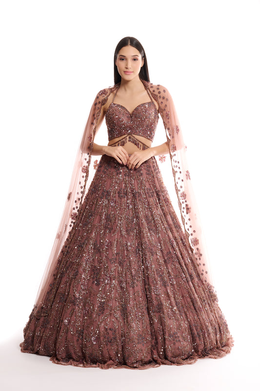 muave lehenga surabhi chopra