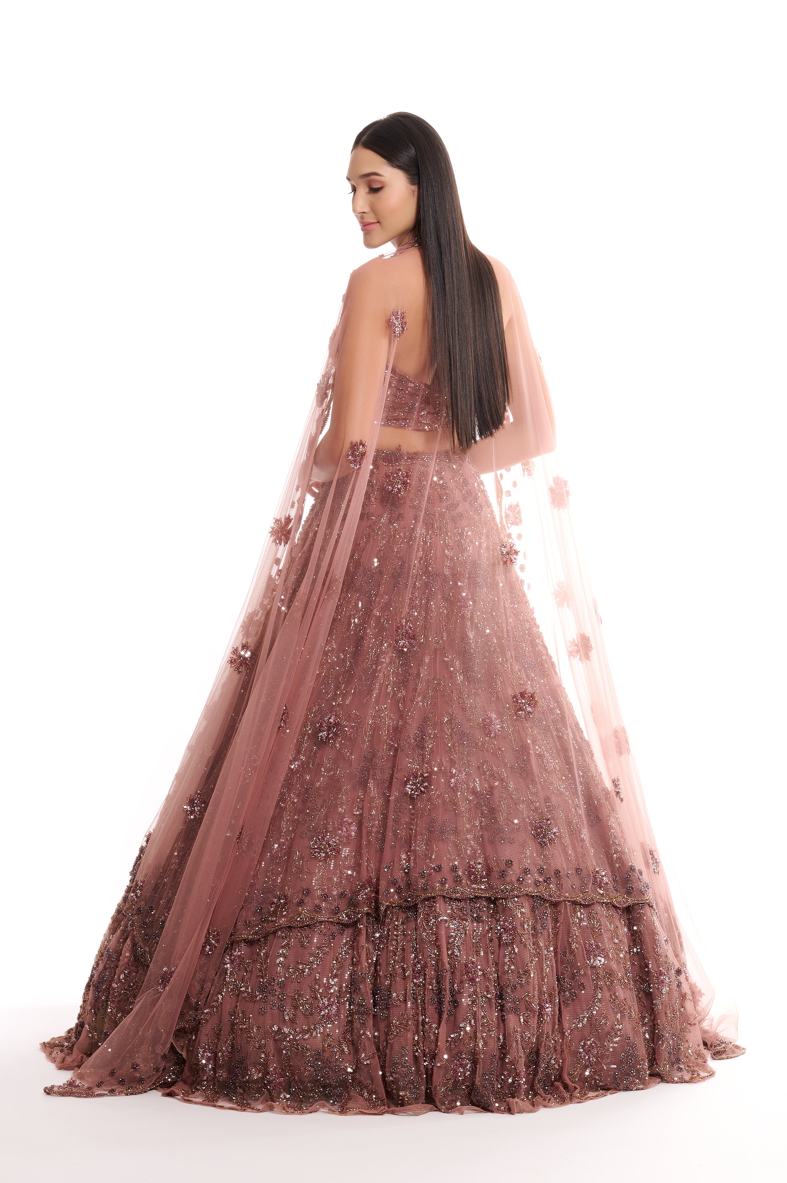 muave wedding lehenga