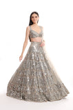 mirror work lehenga for engagement