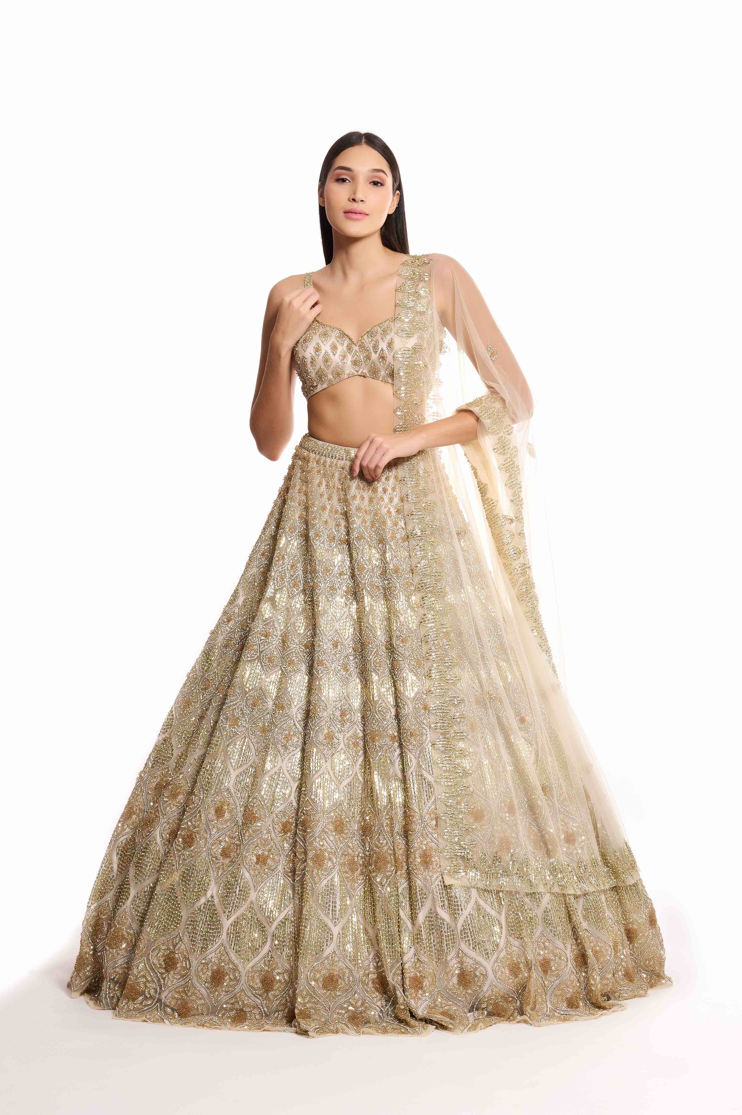 ivory lehenga