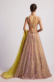 LILAC NEON DUAL TONE LEHENGA SET