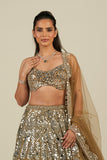 GOLD MIRROR LEHENGA