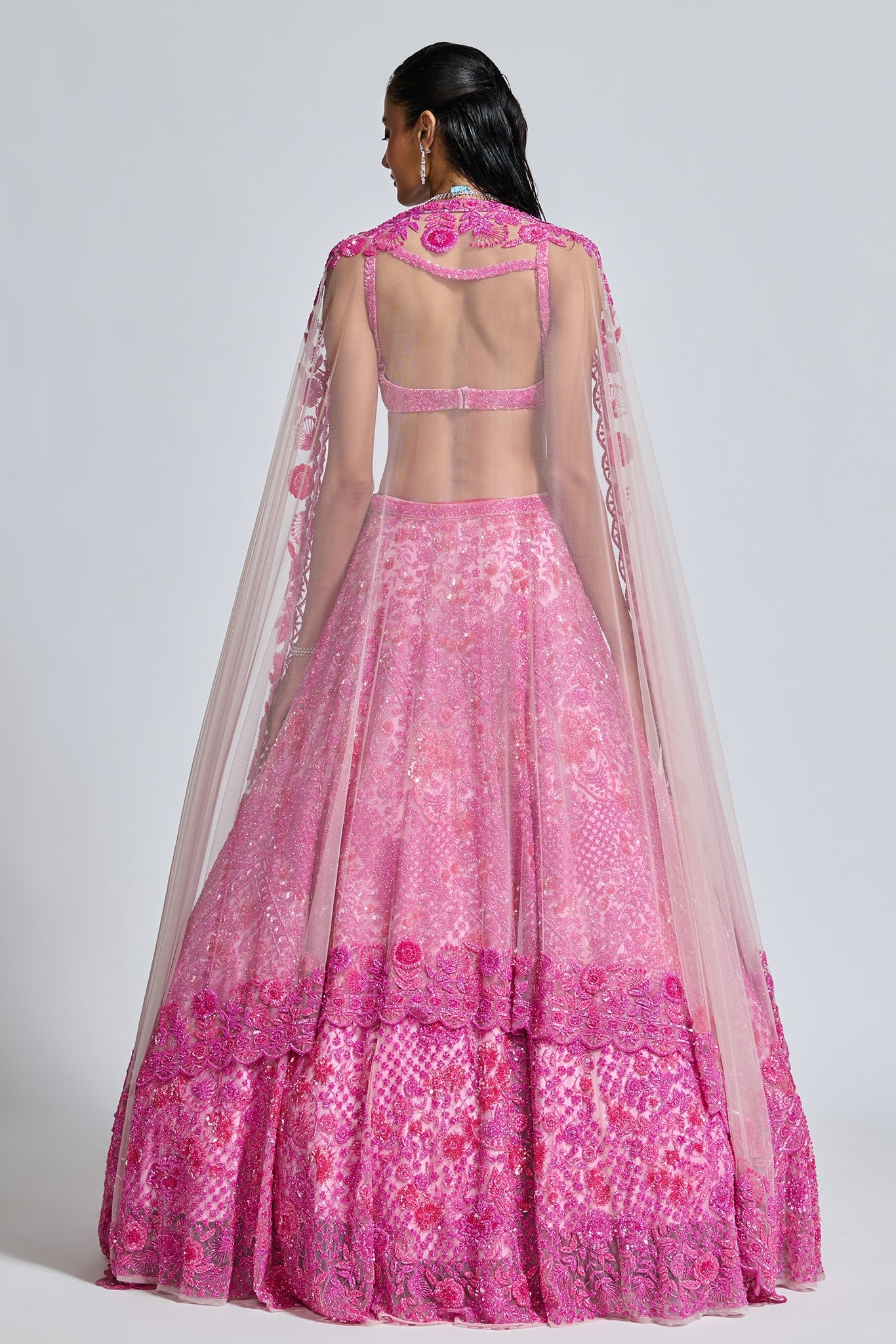 pink bridal lehenga