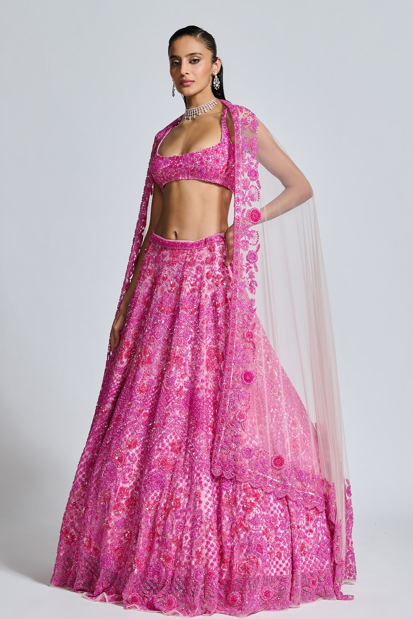 pink lehenga
