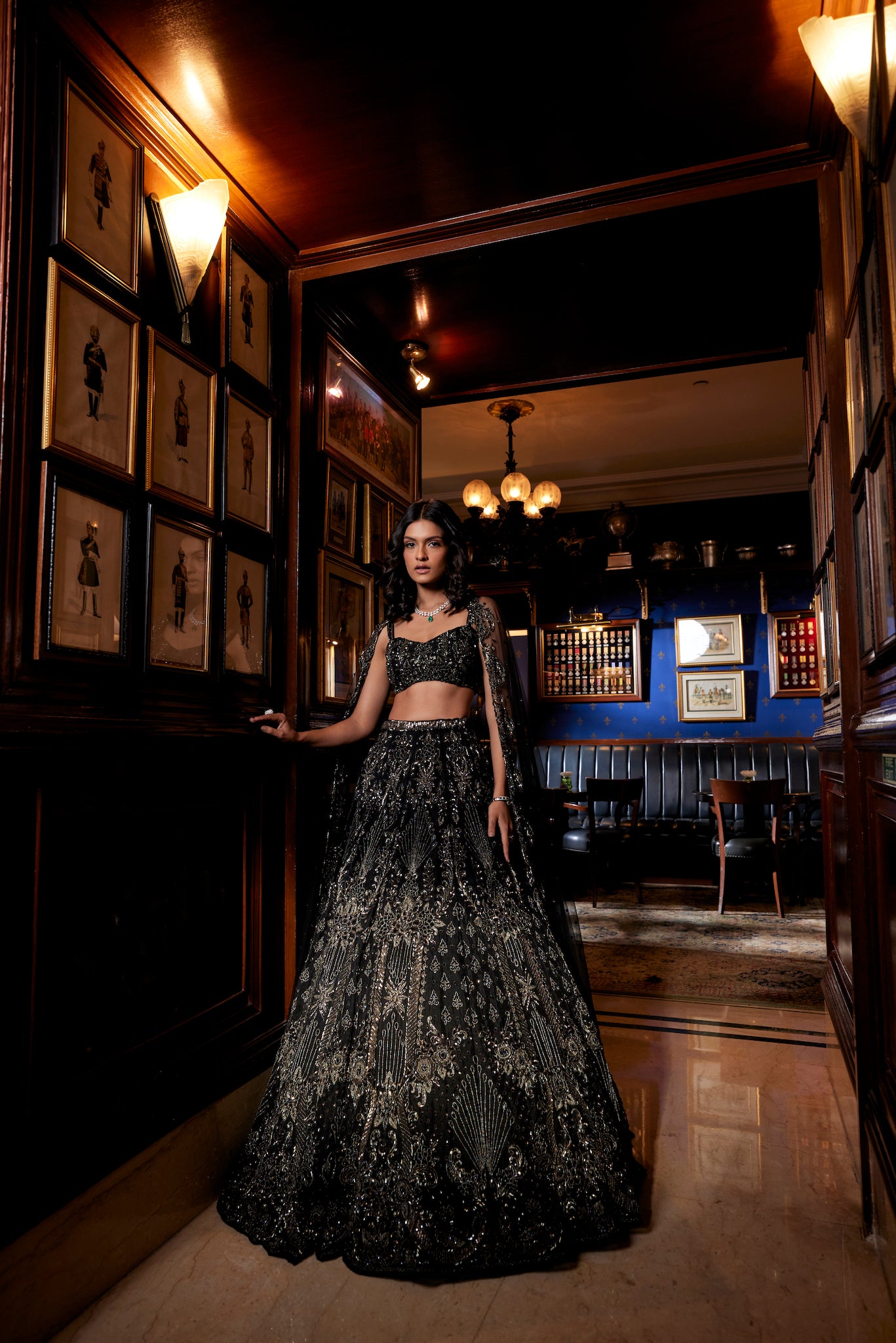 Black Lehenga wedding