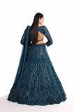 blue lehenga bridesmaid