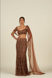 RUST BROWN SAREE