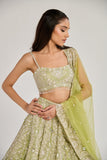 LIME GREEN LEHENGA