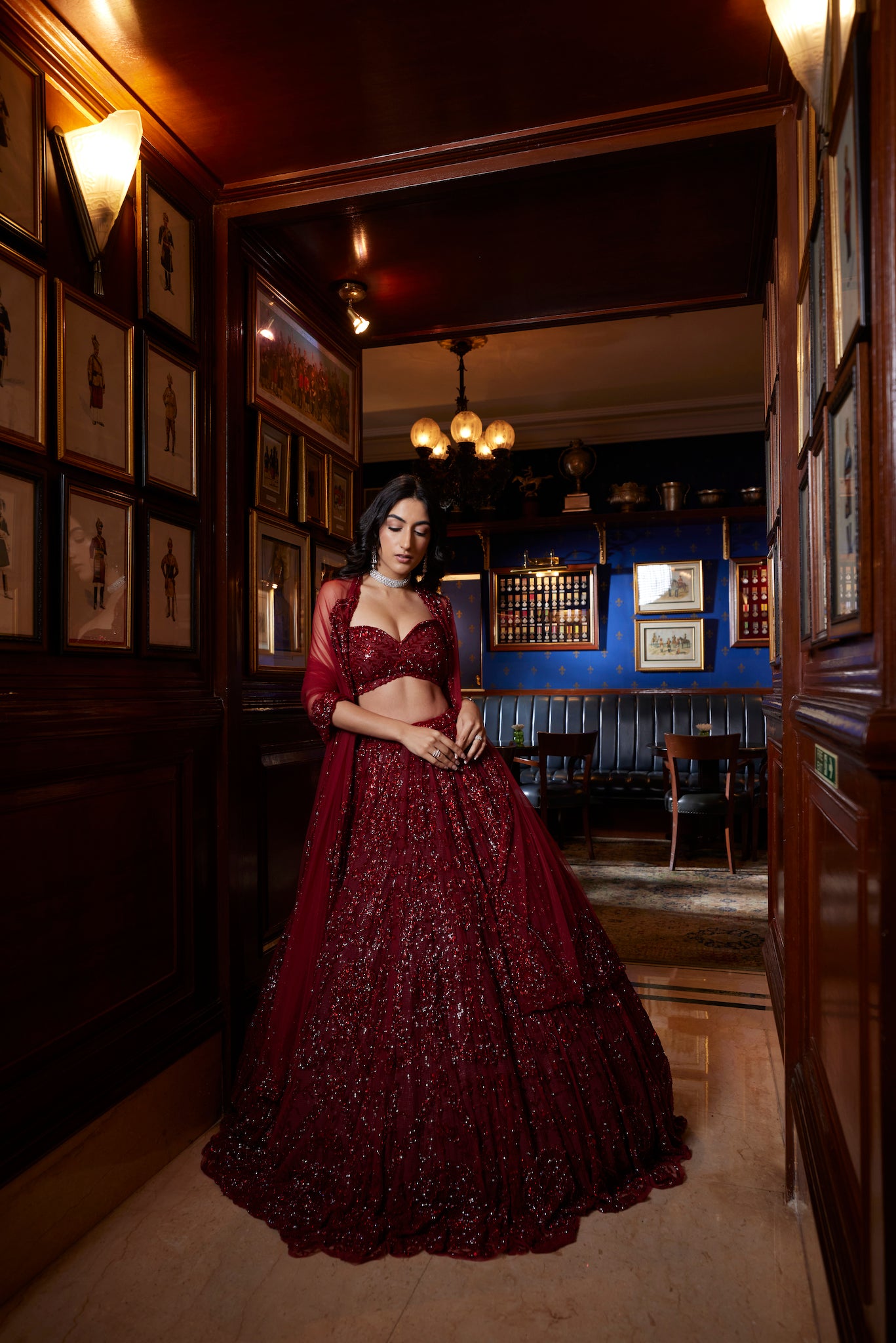 red wedding lehenga