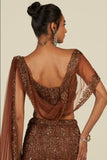 RUST BROWN SAREE