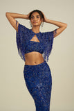 ELECTRIC BLUE SKIRT SET
