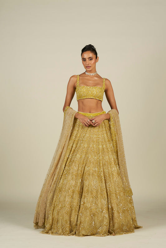 NEON YELLOW LEHENGA
