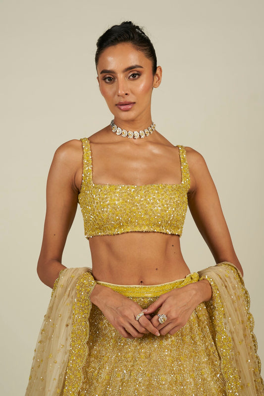 NEON YELLOW LEHENGA