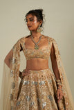 GOLD MIRROR WORK LEHENGA