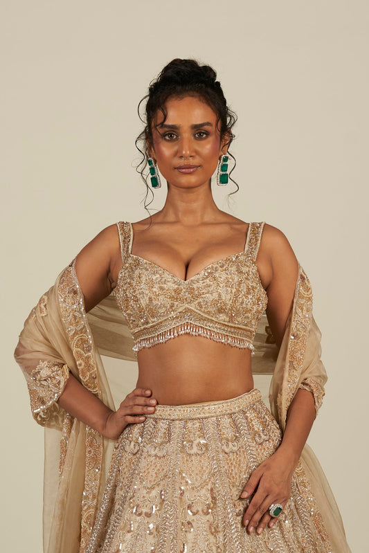 IVORY GOLD LEHENGA