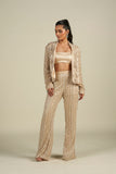 IVORY PANT SUIT SET