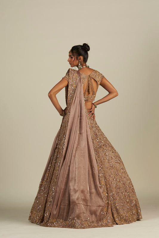 BROWN LEHENGA