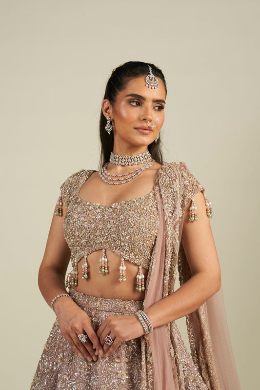 MAUVE BRIDAL LEHENGA