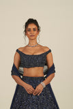 NAVY BLUE LEHENGA