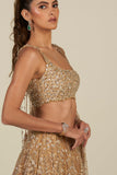 GOLD 3D SEQUIN LEHENGA