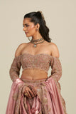 DUSTY ROSE PINK LEHENGA