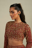 RED GOLD SKIRT SET