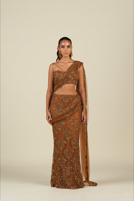 RUST SAREE