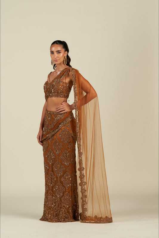 RUST SAREE
