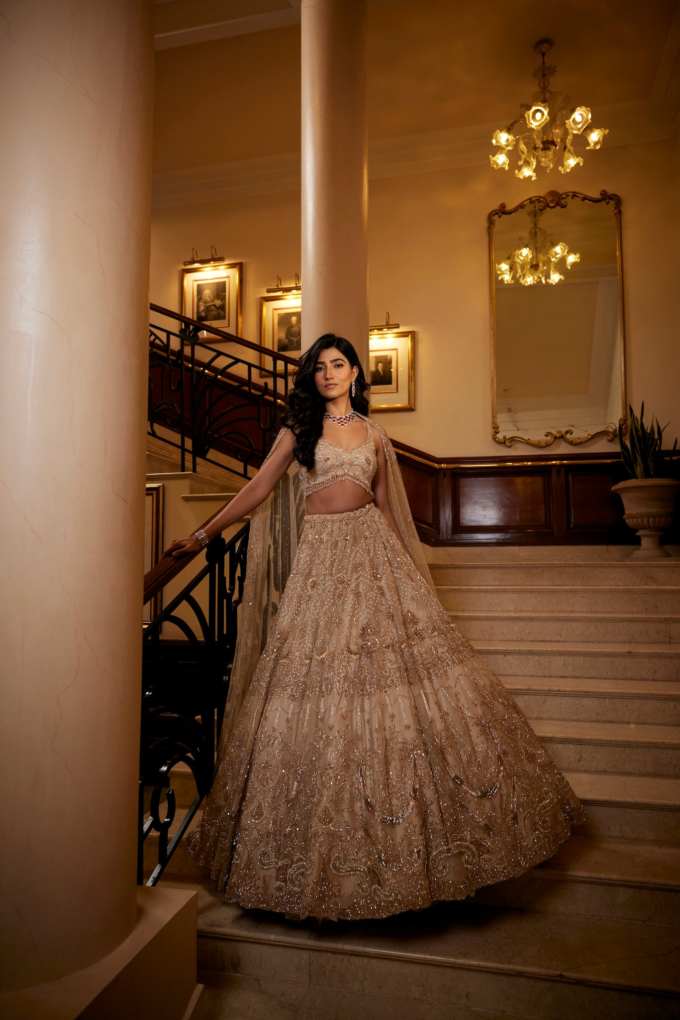 ivory bridal lehenga