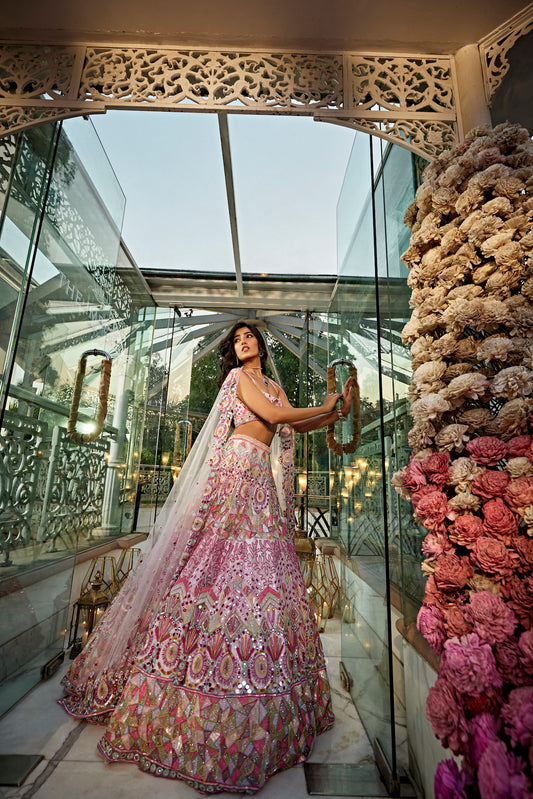 multi colour lehenga