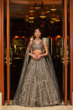 grey lehenga