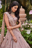 lilac bridal lehenga