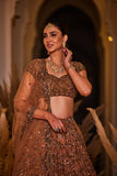 brown lehenga for wedding