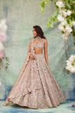 PINK APPLIQUE FLORAL LEHENGA