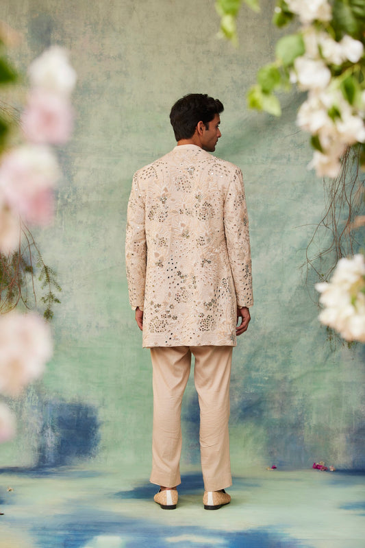 IVORY THREADWORK SHERWANI