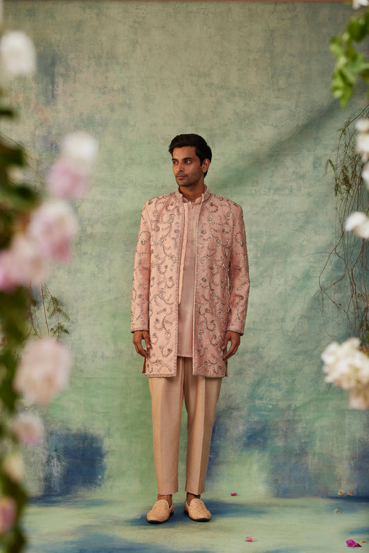 PEACH SHERWANI