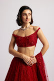 ROSE RED LEHENGA