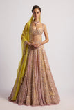 LILAC NEON DUAL TONE LEHENGA SET
