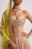 LILAC NEON DUAL TONE LEHENGA SET