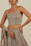 OLIVE GREEN LEHENGA