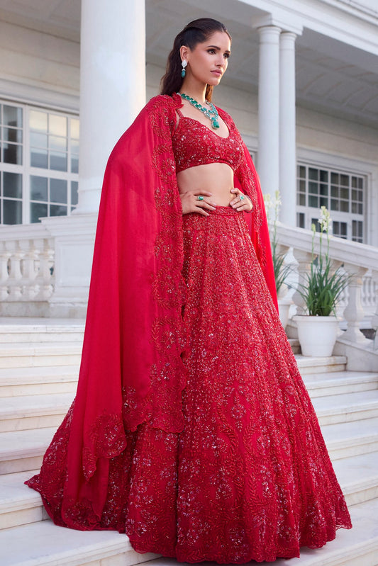 AUDREY RED LEHENGA