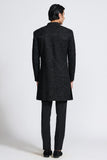 BLACK  SHERWANI