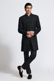 BLACK  SHERWANI