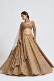 ZOYA BROWN GOLD LEHENGA