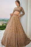 ZOYA BROWN GOLD LEHENGA