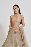 JANE CHAMPAGNE GOLD LEHENGA