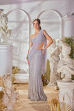 LOVE GREY DRAPE SAREE